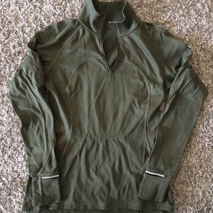 Lululemon 1/4 Zip - Olive Green